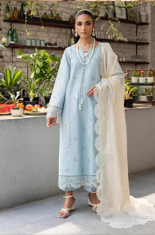 lzel Lawn Chikenk-Kari Embroidered 3PC Izl-93
