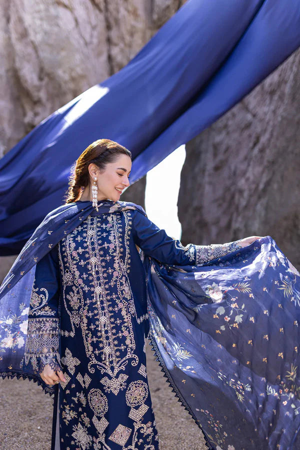 3PCS Embroidered Shirt with Digital Printed Jacquard Dupatta Lawn Collection ULM-1411